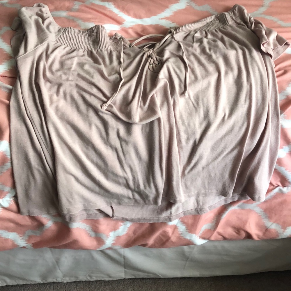 Pink off the shoulder shirt